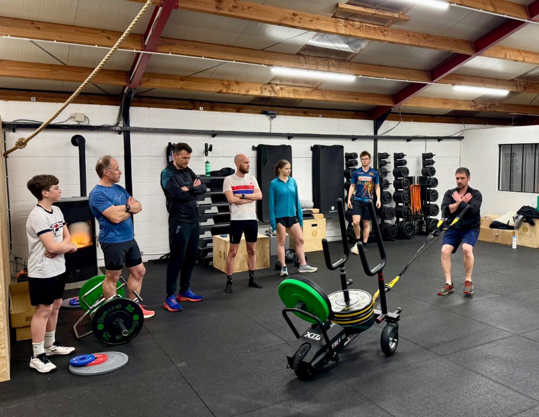 Séance en cours au Garage.Fit, avec le Sled Xebex XT4